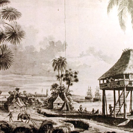 Veduta di una torre e parte del popolo di Zamboanga